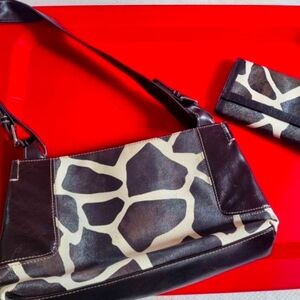 Nine and Co animal print purse and wallet